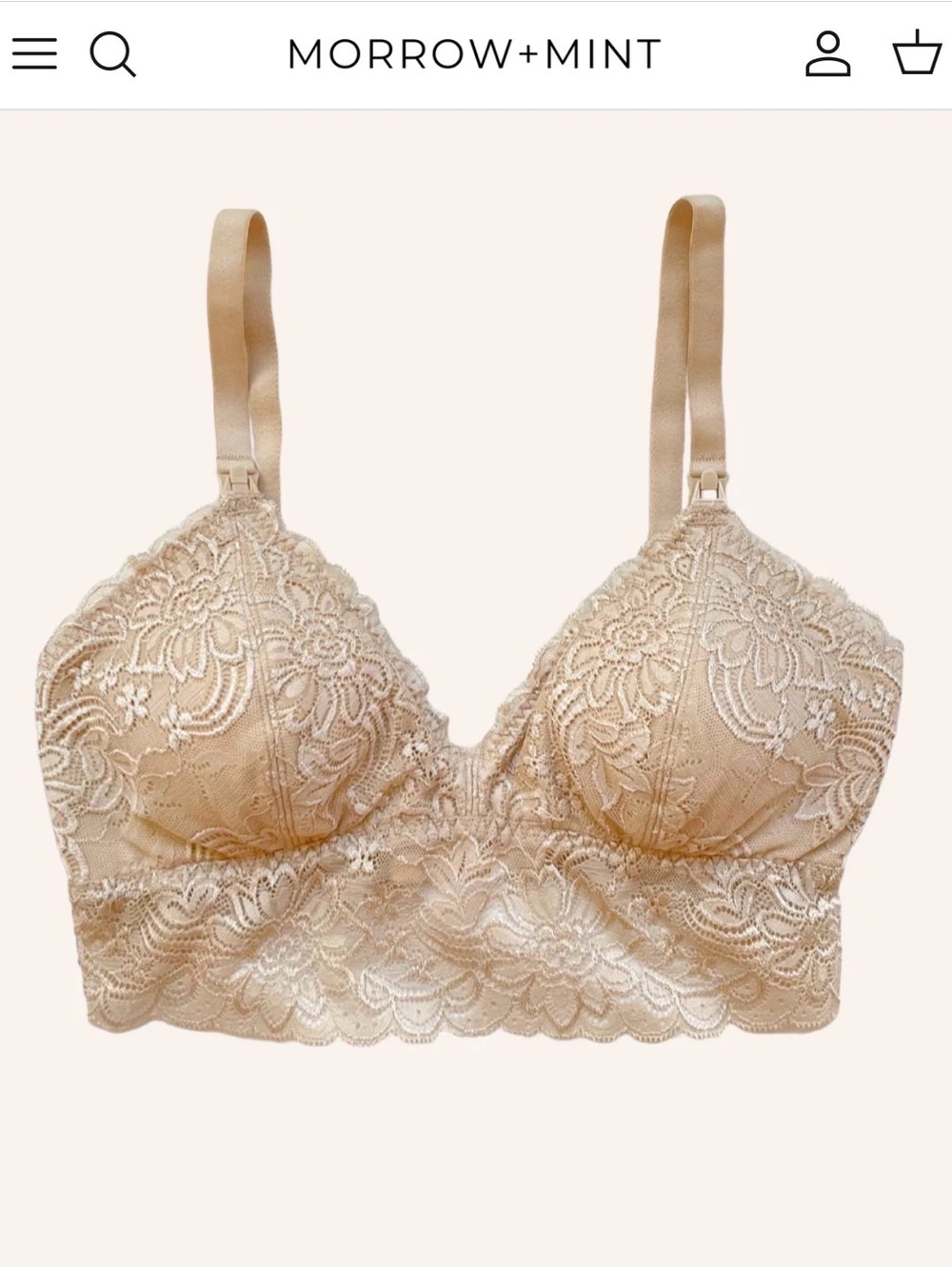 Nursing Lace Bralette in Nude